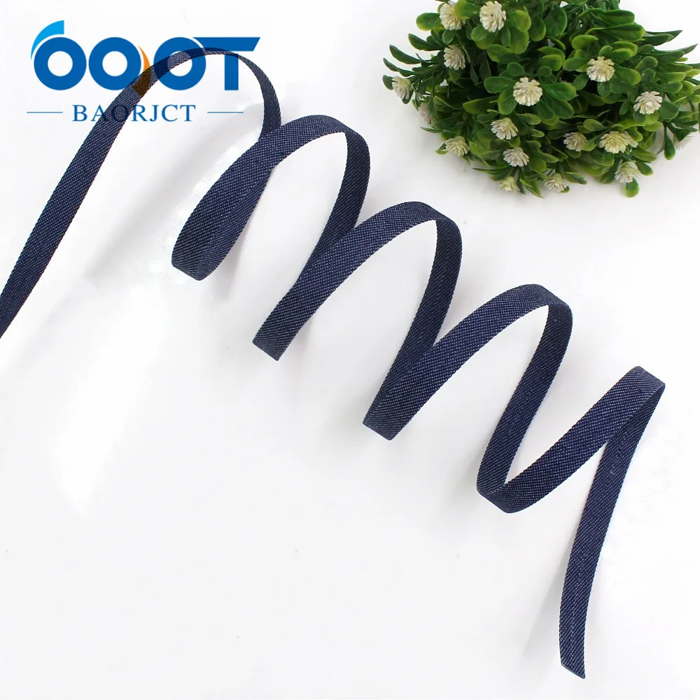 OOOT BAORJCT набор из джинсовой ткани 10 мм 5 ярдов аксессуары для шапок с бантом и лент