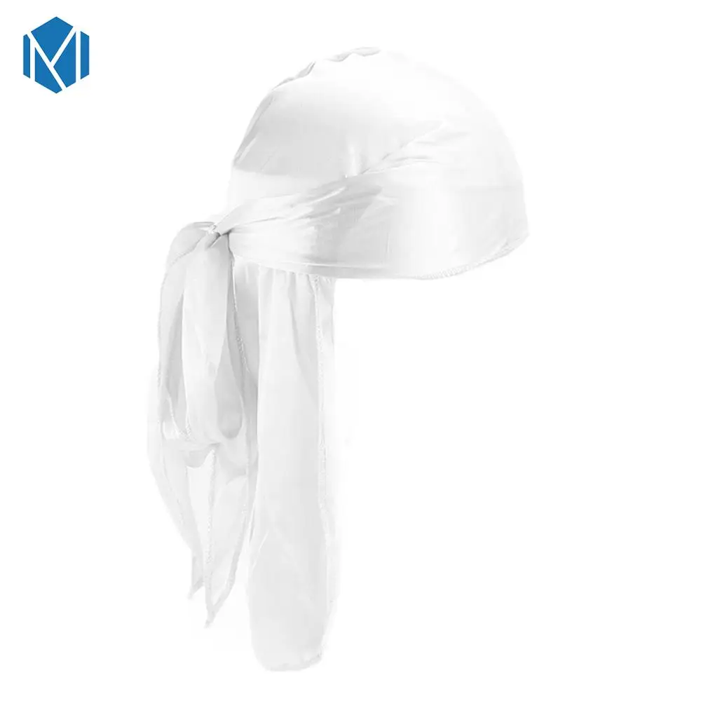 Шелк дюраг Атлас мужской Durags парик бандана пиратская шляпа бандо Cheveux Женская повязка на голову эластичная повязка Haarbanden Voor Vrouwen - Цвет: D
