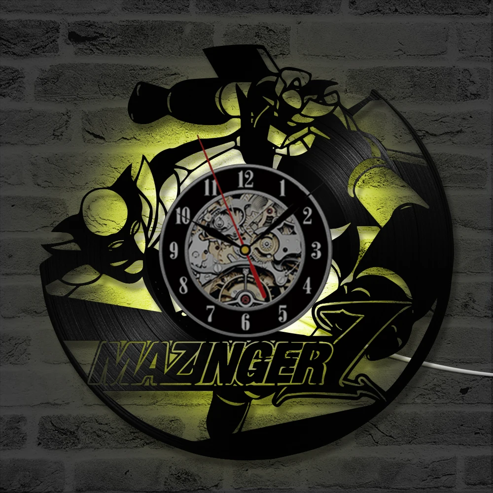 Mazinger CD виниловые часы для записи круглый полый Настенный Дизайн Подвесные