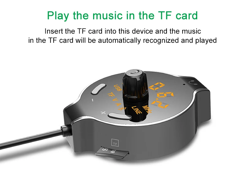 FM передатчик Беспроводной Handsfree Car Kit Dual USB Зарядное устройство FM передатчик Авто USB адаптер MP3 плеер с TF слотом Беспроводной
