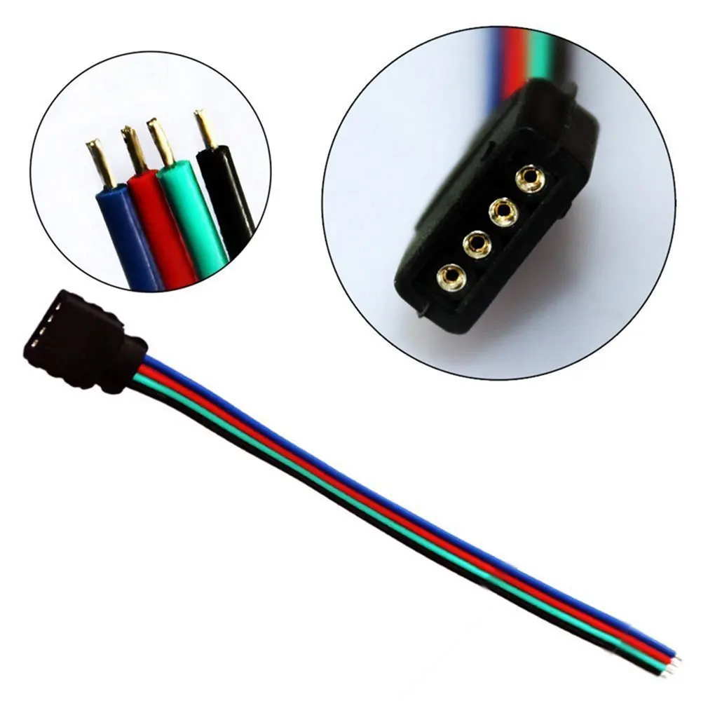 OSIDEN 4 контактный RGB разъем для мужчин и женщин светодиодной ленты 3528/5050 Штекерный