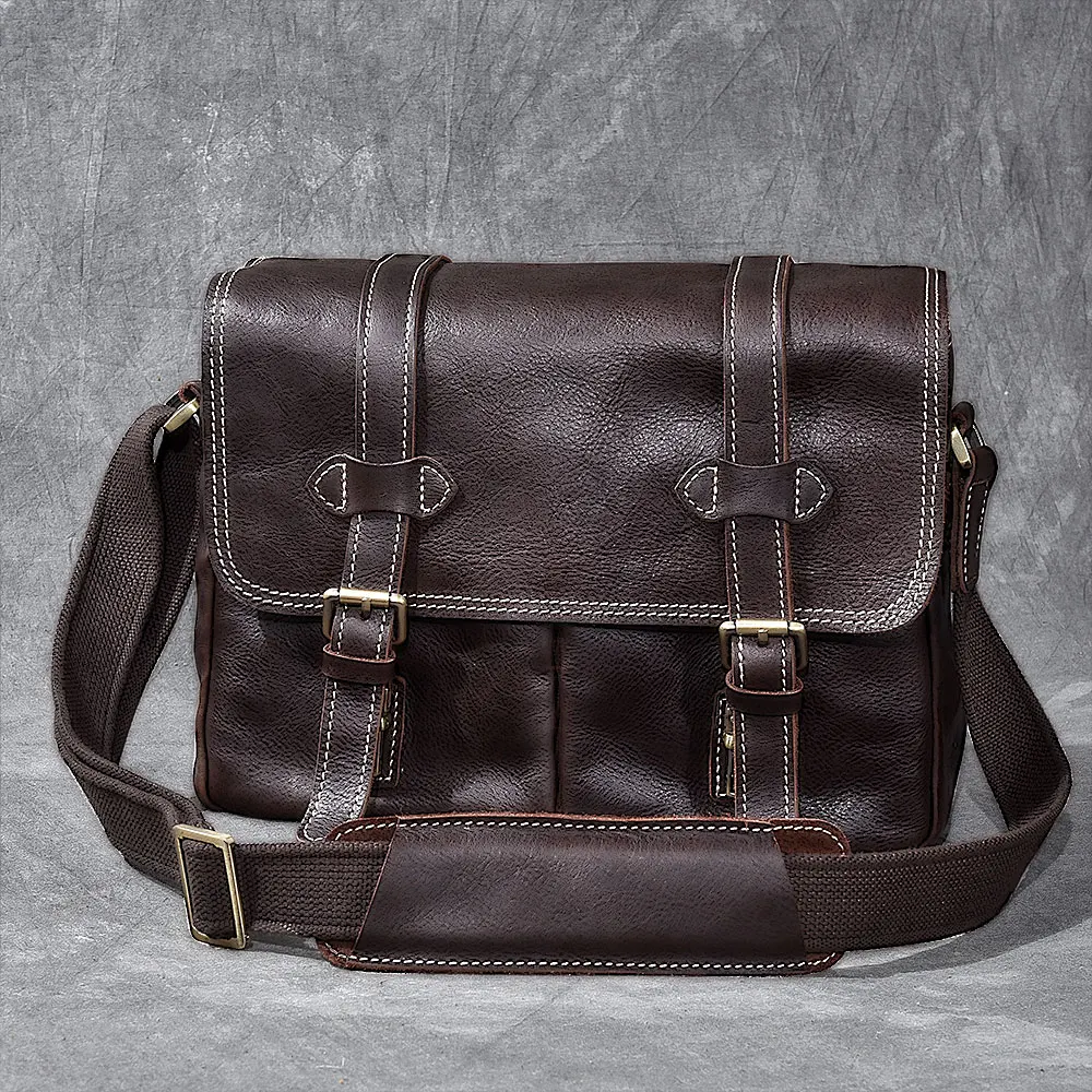 Genuine Leather SLR Camera Bag National Geographic Photography Movable Briefcase Laptop Tote Messenger Shoulder |