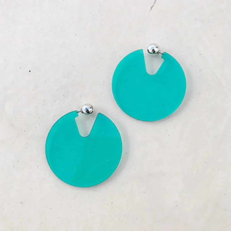 Классический дизайн акриловые многоцветные прозрачные серьги в форме торта