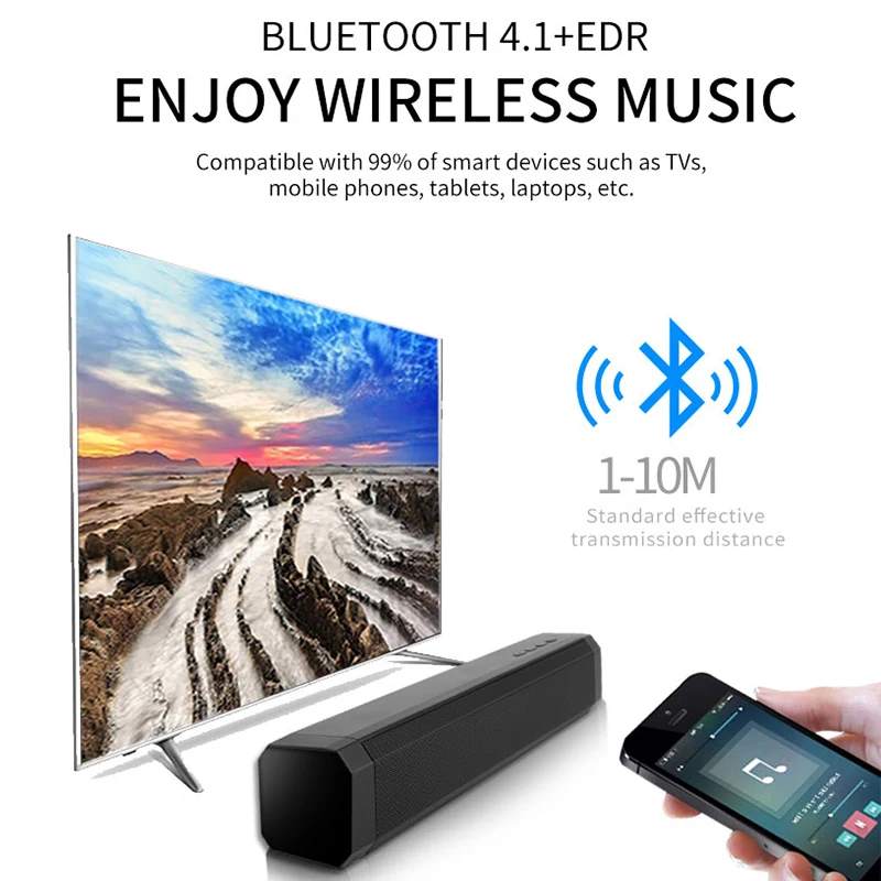 Bluetooth динамик Саундбар сабвуфер беспроводной динамик Lp-089 Бумбокс с TF AUX для телефона компьютера ПК MP3 динамик