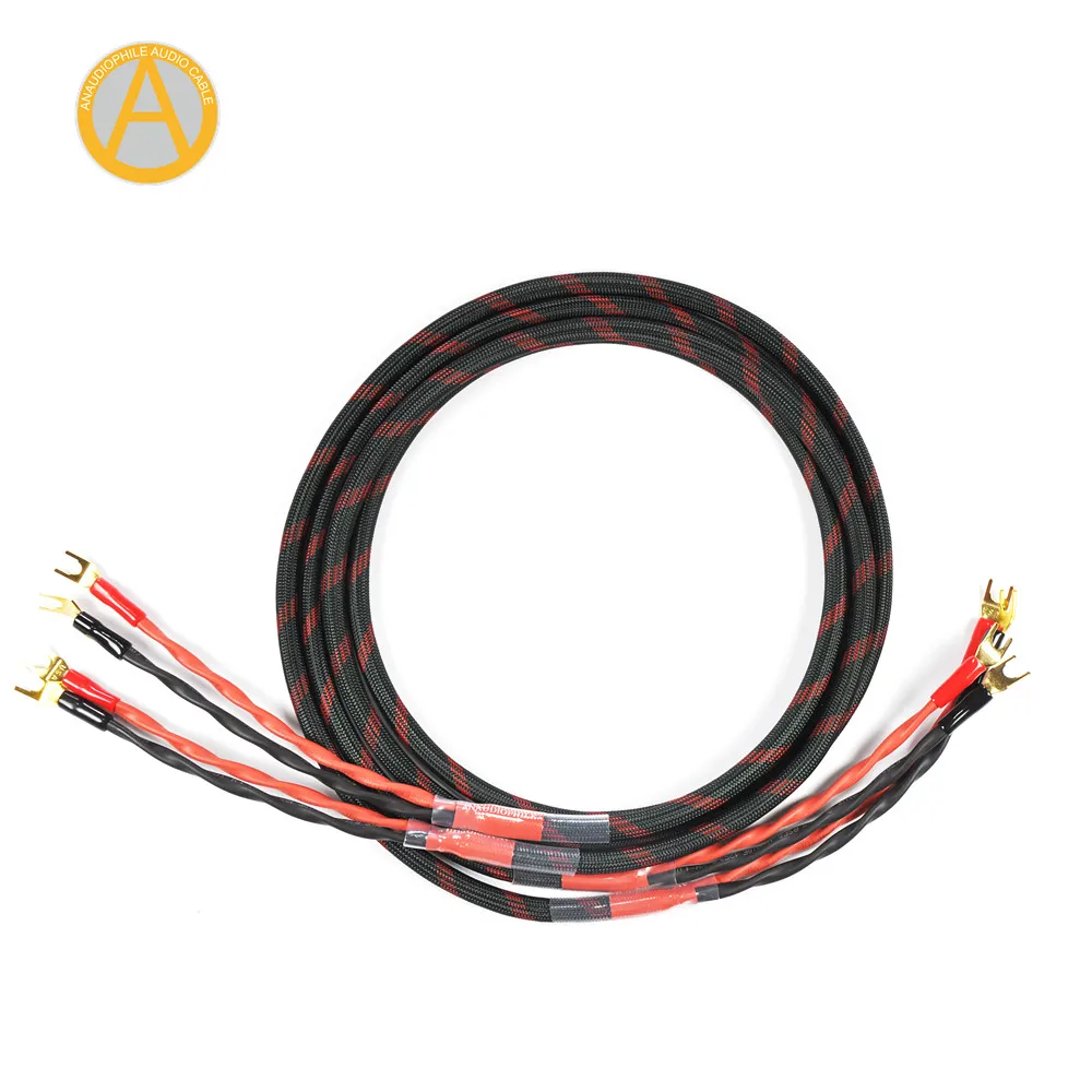 Кабель для колонок ANAUDIOPHILE SPC01, Hi-Fi, 4 проводника с золотым покрытием для усилителя колокольчика