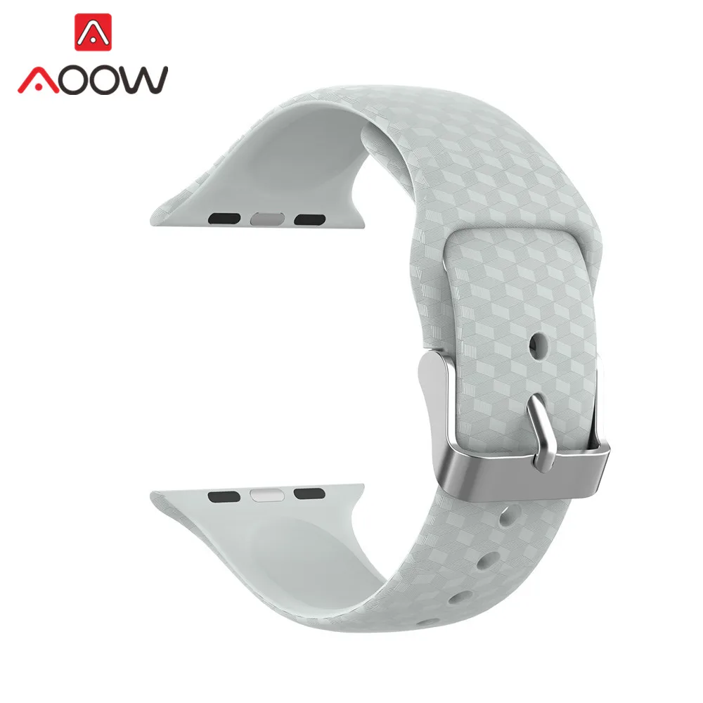 Grey Цветной силиконовый ремешок для часов iWatch Apple Watch 1 2 3 4 40 мм 44 мм 38 мм 42 мм для мужчин и женщин спортивный ремешок для мужчин - Цвет ремешка: Grey