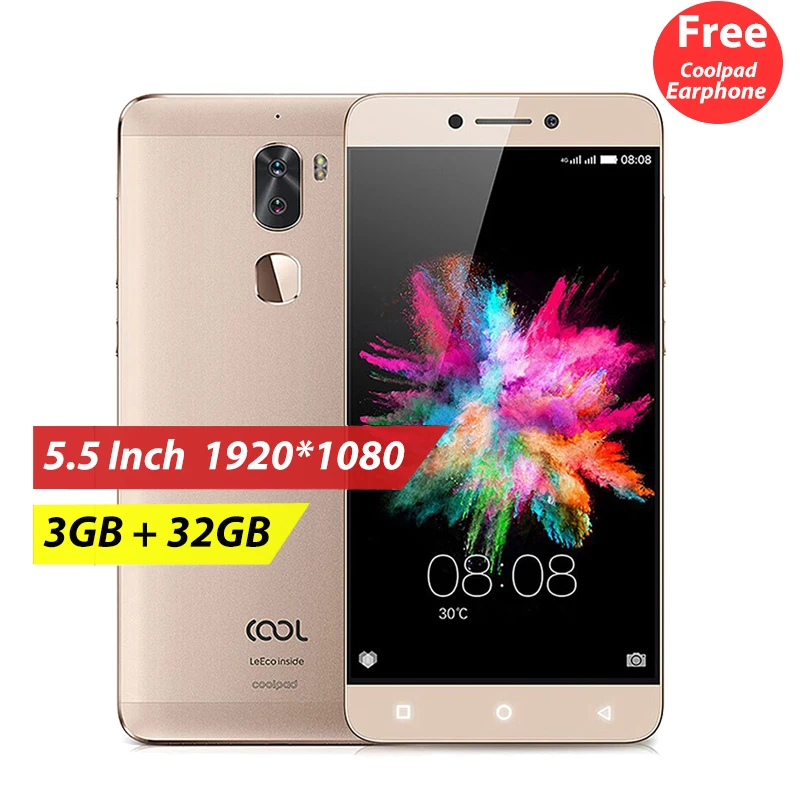 Coolpad LeEco Прохладный LeTV 1 R116 мобильного телефона 13MP двойная камера Snapdragon 652 3 ГБ