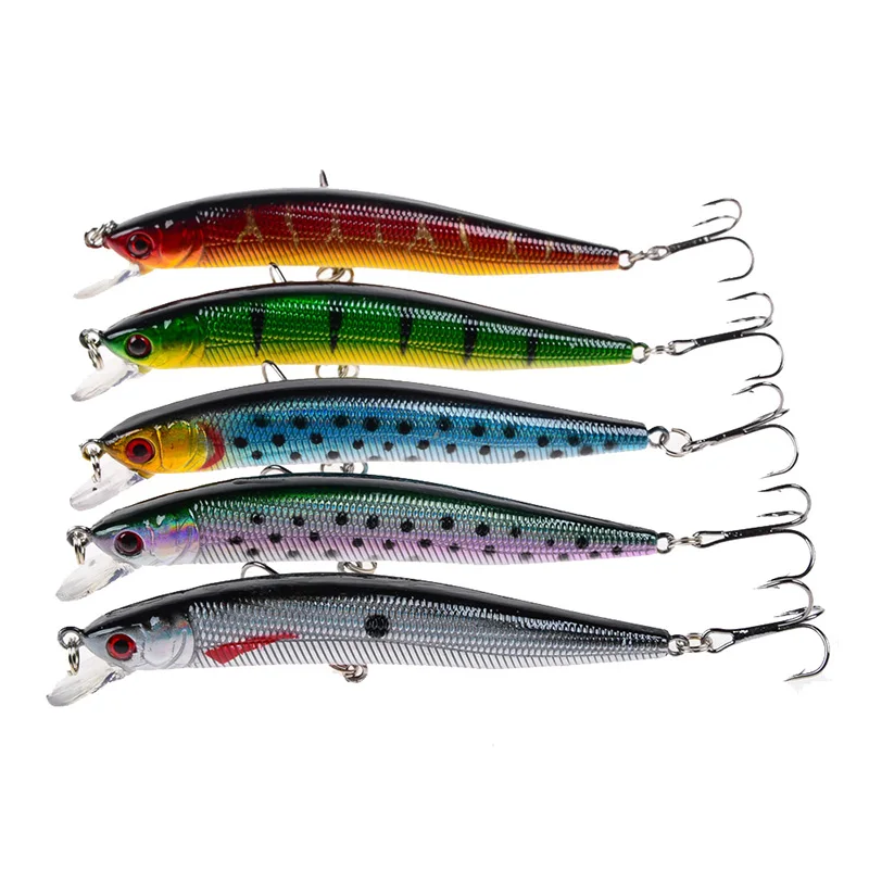 

Amlucas 10cm 8.5g Minnow Fishing Lure Floating Crankbait Hard Bait iscas artificiais para pesca Wobblers Accessories WE219