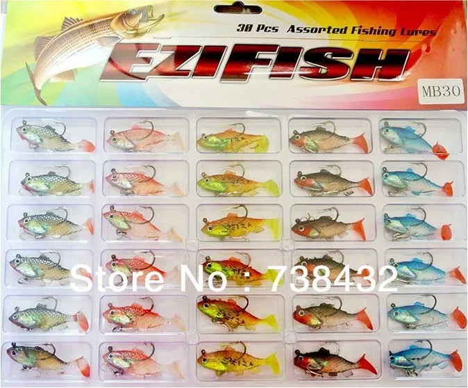 Wholesale Fishing Soft Lures Spinners With Hooks Tackle 30X Pack Various Assorted Laser Bait | Спорт и развлечения
