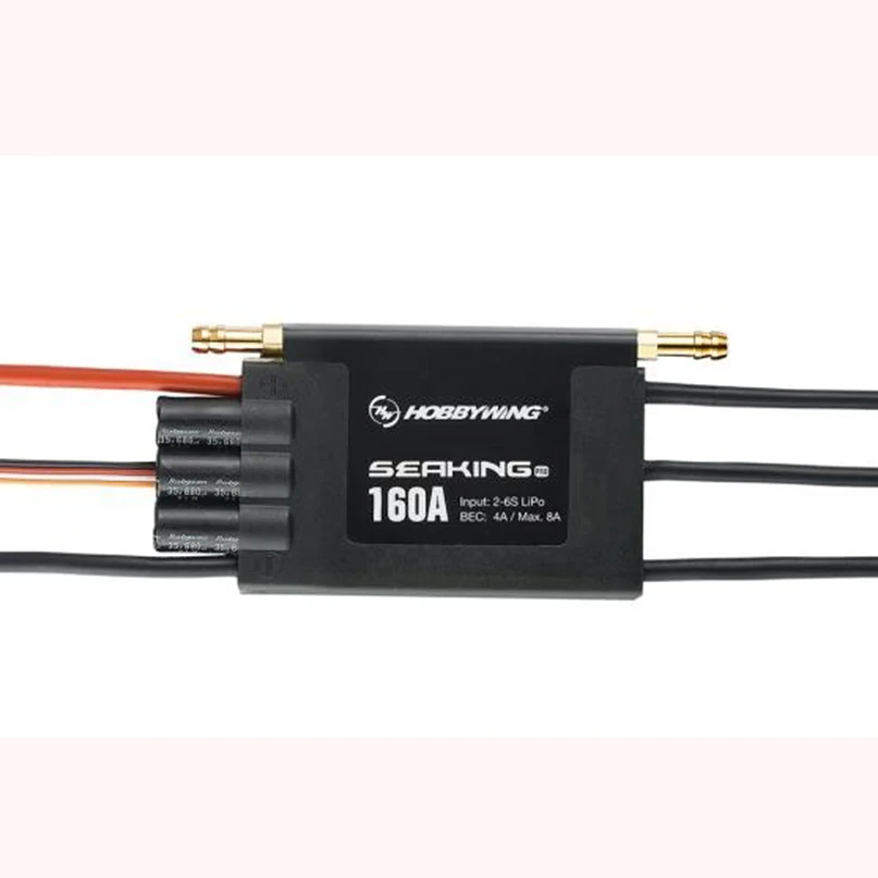 Hobbywing SeaKing Pro V3 160A водонепроницаемый ESC 2-6S Lipo 4A BEC контроллер скорости бесщеточный ESC для радиоуправляемой гоночной лодки