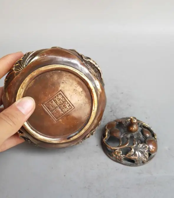 

Chinese pure brass plum orchid bamboo chrysanthemum Incense burner