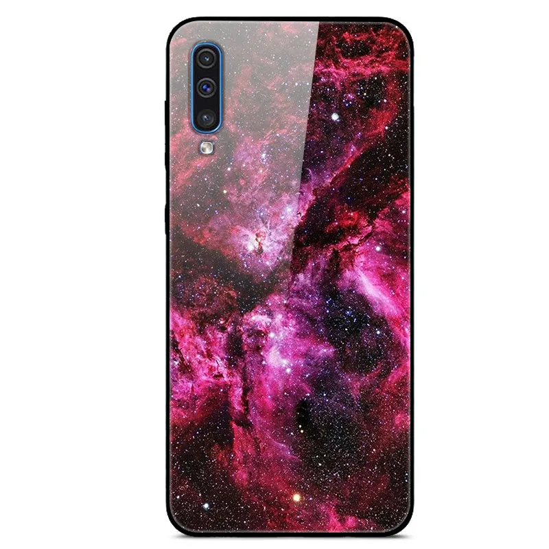 Закаленное Стекло чехол для samsung Galaxy A50 A70 A30 A10 A20 S10 плюс J4 J6 A7 A8 A9 S10E Чехол Мягкий бампер задний Чехол