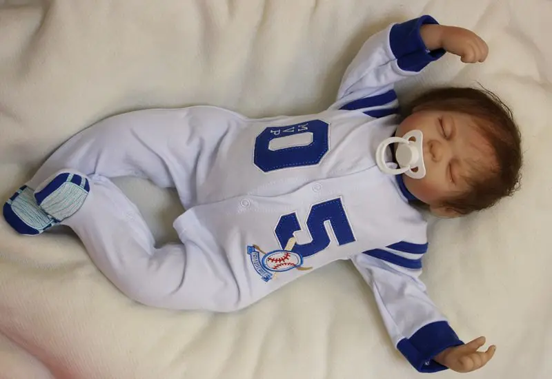20 &quotМальчик reborn baby dolls модные силиконовые детские куклы хлопок тело ручной