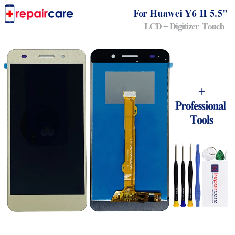 

5,5 ''для Huawei Y6II Y6 II CAM-L23 CAM-L03 CAM-L21 Полный ЖК-дисплей + кодирующий преобразователь сенсорного экрана в сборе + рамка