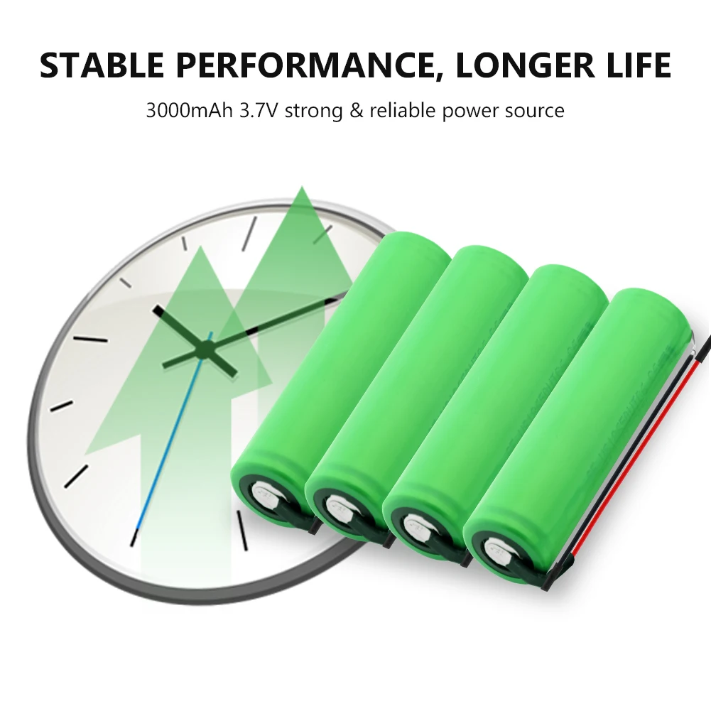 18650 литий-ионная аккумуляторная батарея vtc6 3000mAh 3,7 V 30A разрядка для электронной сигареты фонарик батарея с DIY провода