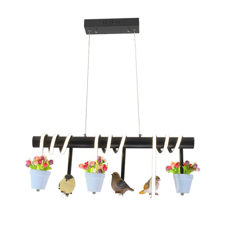 TRAZOS современные цветные птица Цветы и подвеска с плодами растений свет Модные