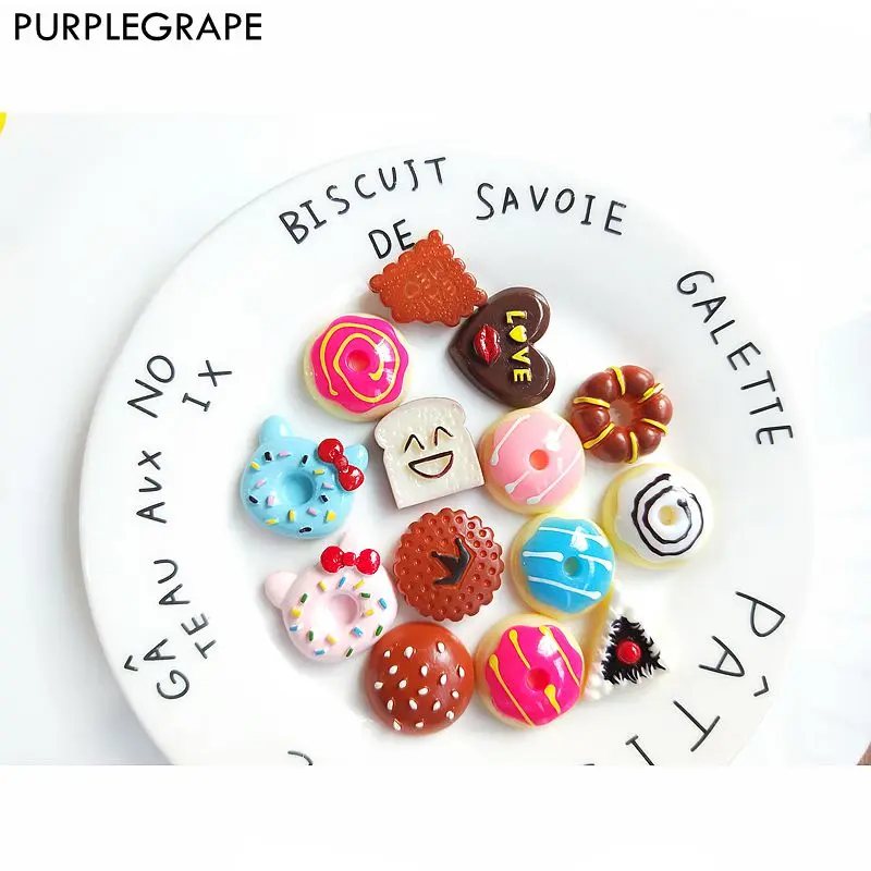 

Diy Earrings Jewelry Accessories Hair Refrigerator Stickers Color Cute Girl Cake Donut 8pcs PURPLEGRAPE