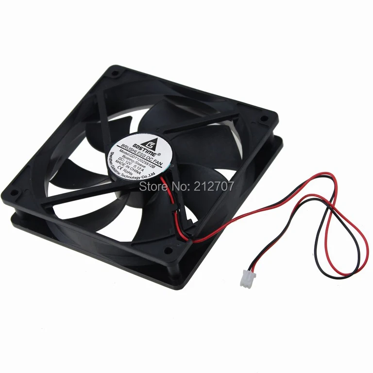 5 шт./лот Gdstime бесшумный 120x120x25 мм 120 мм DC 12 V 2 Pin Бесщеточный Охлаждающий вентилятор компьютера
