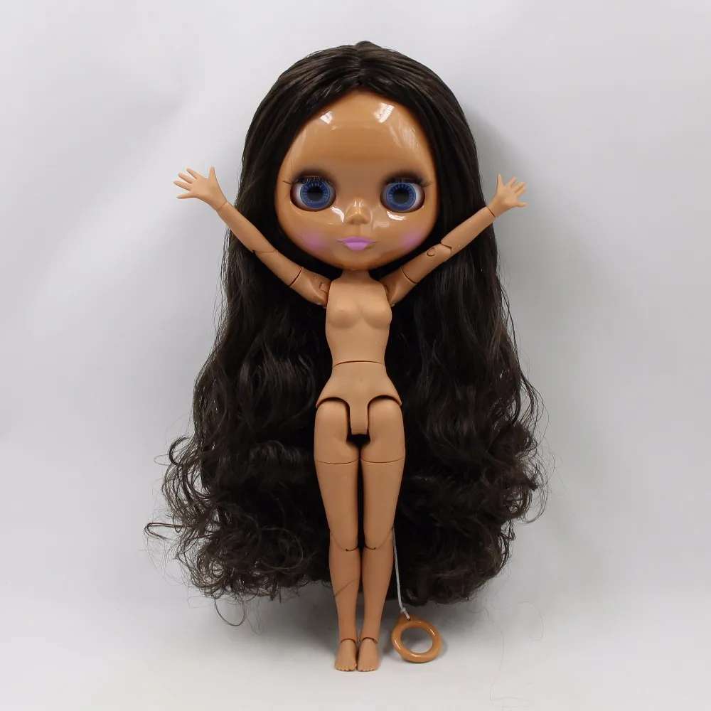 ICY DBS шарнирная кукла Blyth сустав тело черные волосы темная кожа 30 см Высота 1/6