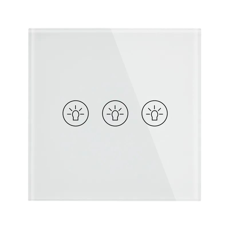 3 Gang Switch Стандарт ЕС настенные сенсорные переключатели роскошный белый черный Золотой Кристалл стекло 1 2 3 банды 1 позиционный переключатель AC 220-250 В 5A светильник переключатель - Цвет: 3 Gang Switch