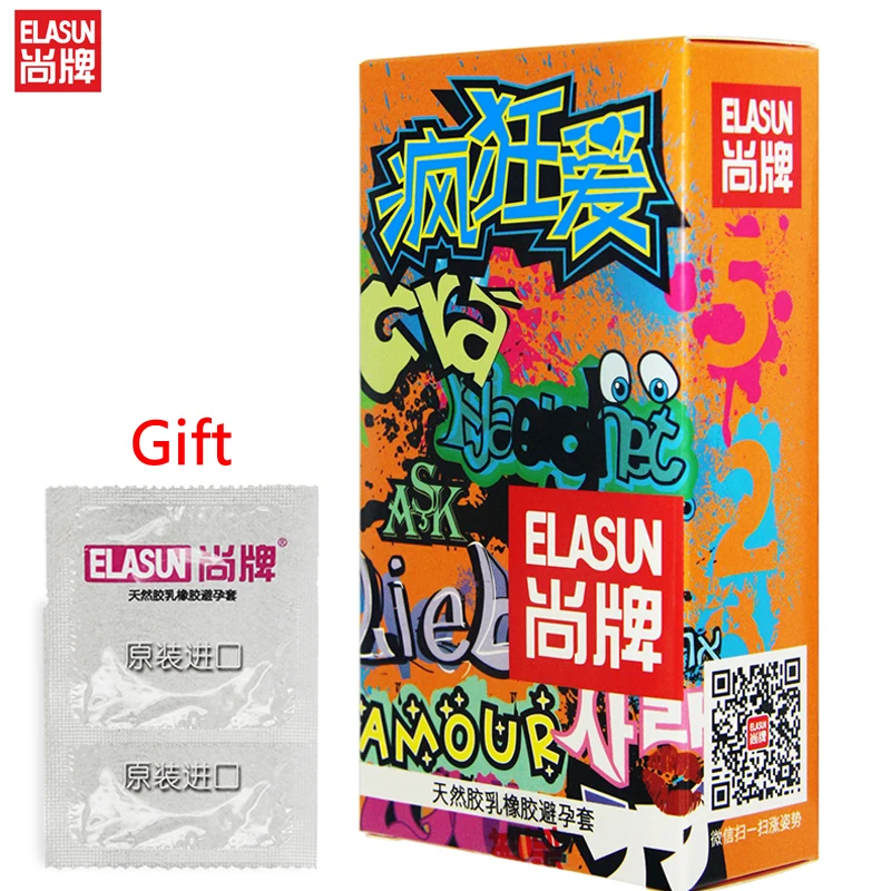 ELASUN 6 + из 2 предметов презервативы Crazy Love большой масло натуральный каучуковый