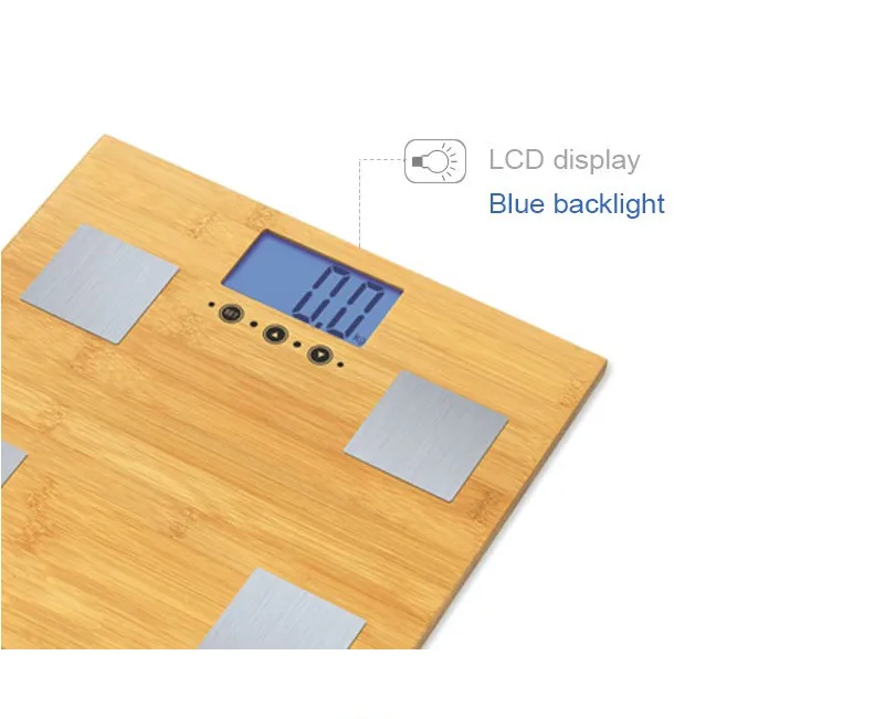 ONEZILI измеряет вес жира в теле массы костей экологический бамбуковый анализатор