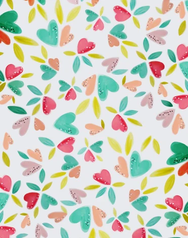 Пользовательские виниловые тканевые цветные обои с сердечками для фотосъемки