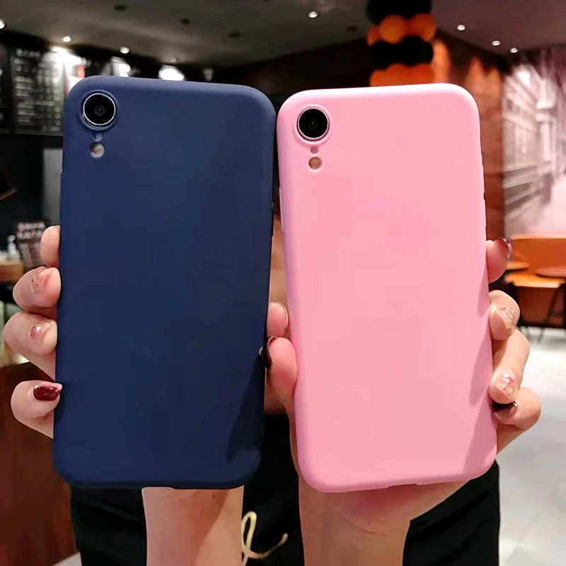 Чехол для Xiaomi Redmi 6A 6 Pro ультратонкий Цветной силиконовый чехол из ТПУ однотонный