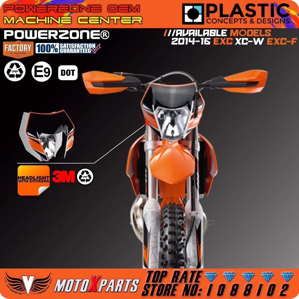Фара Powerzone с наклейкой для KTM SX F EXC XCF SMR 2016 14 15 |