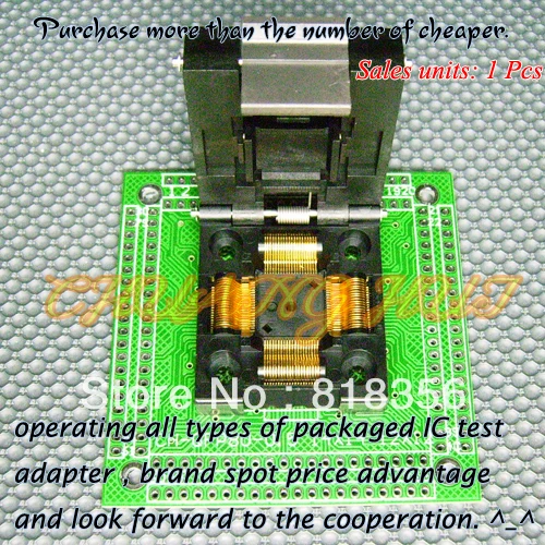 CH-QFP80-0.5 Programmer Adapter TQFP80 QFP80 14x14 12x12 Adapter IC51-0804-808 Adapter/IC SOCKET(Flip test seat)