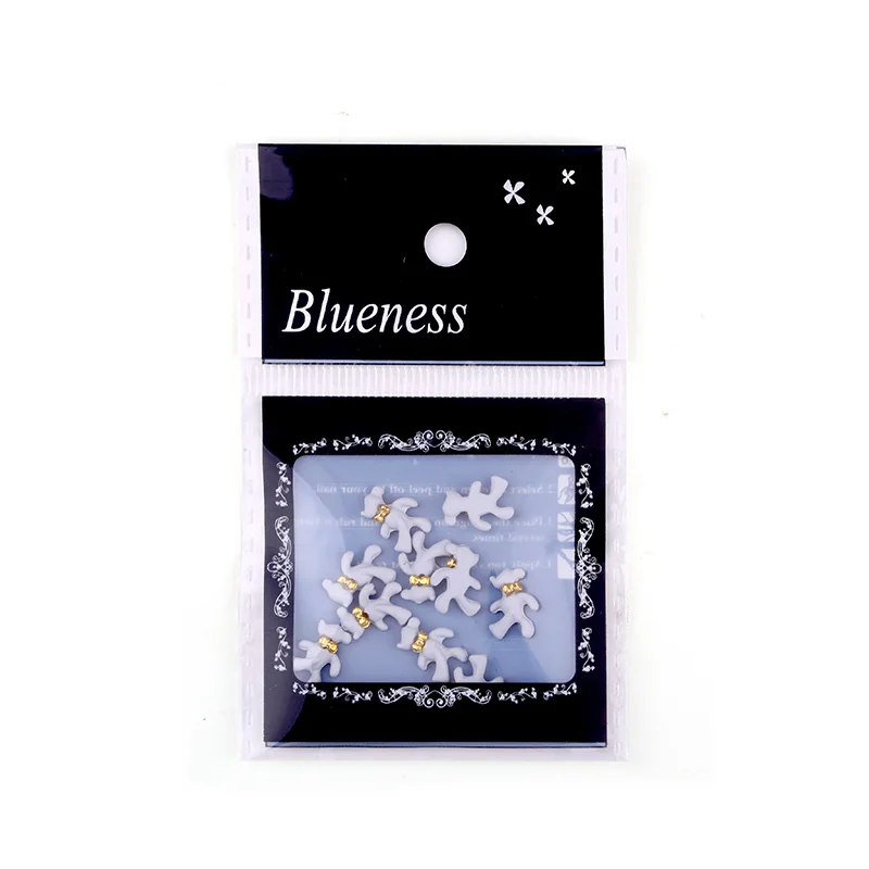 Blueness 10 шт 3D милый серый медведь дизайн украшения для ногтей аксессуары Manciure клеи