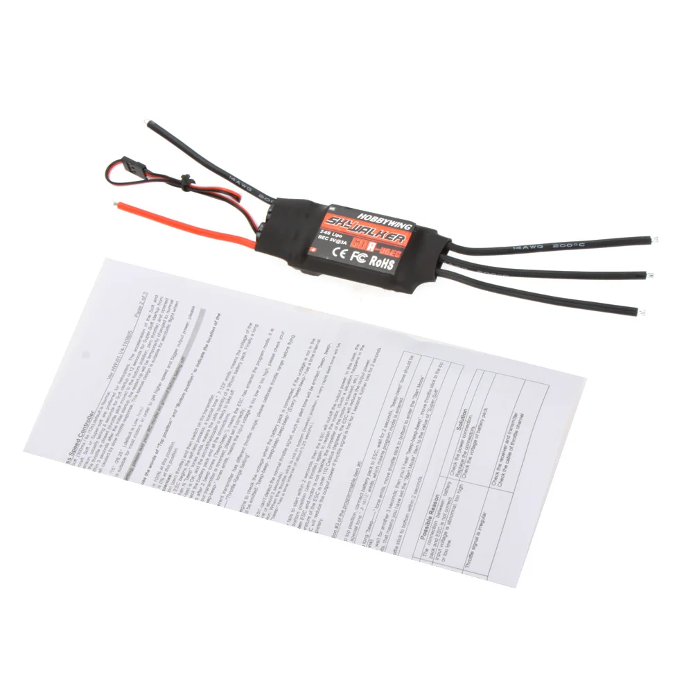 Оригинальный HOBBYWING SkyWalker 60A Бесщеточный Регулятор скорости ESC с UBEC | Игрушки и