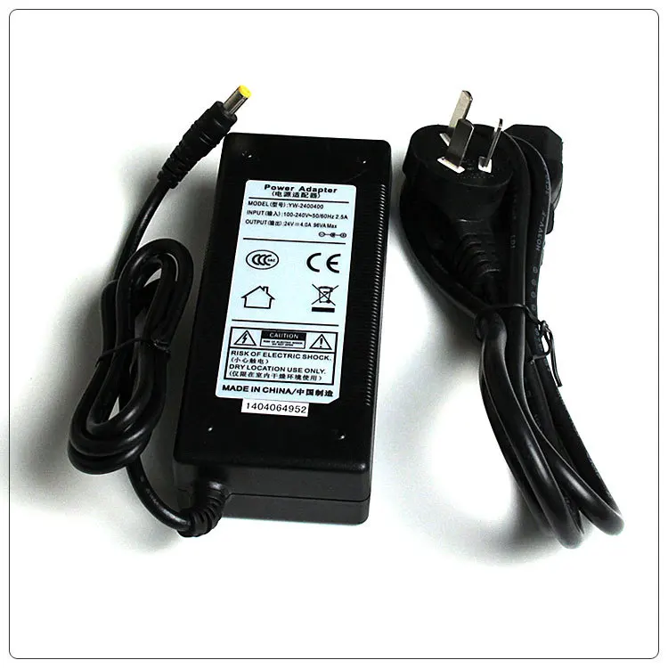 Входное напряжение AC100-240V 2.5A 50-60 Гц, выходное напряжение DC24V 4A, ISO штекер