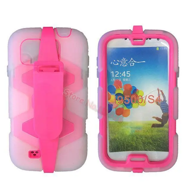Dirt / Shock Proof Military Defender Heavy Duty Series Case with Belt Clip For Samsung Galaxy S4 SIV I9500 Transparent Layer|clip light|clip on