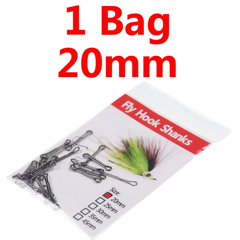 1 bag 20mm Bimoo 20 шт./упак. мушек Waddington хвостовик Стингер Fly хвостовик Хищник летать соленой воды мушек Материал - Цвет: 1 bag 20mm