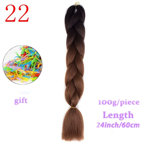 #17 MERISIHAIR, 24 дюйма, Омбре, огромные косы, синтетические плетеные волосы, вязанные крючком волосы для женщин - Цвет: #17