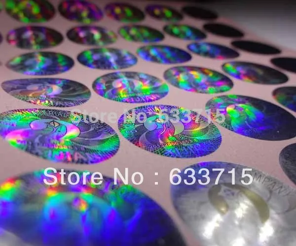 Подгонянная 3D золотая голограмма Фольга наклейка печать этикеток бесплатный