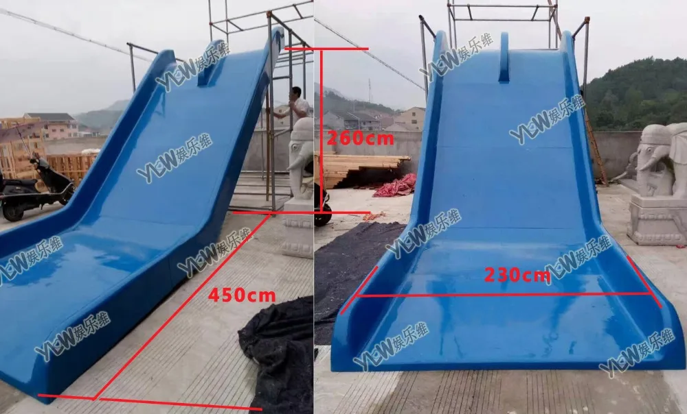 Изготовленные на заказ стеклянные стальные водные горки FRP гигантская водная