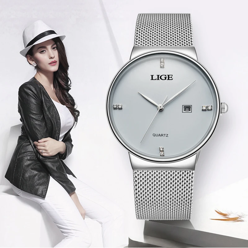 Часы женские кварцевые водонепроницаемые из нержавеющей стали|Женские наручные