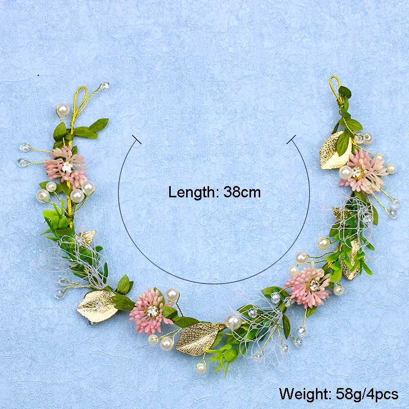 Модные золотые украшения для волос 4 шт./компл. повязки на голову с листьями и
