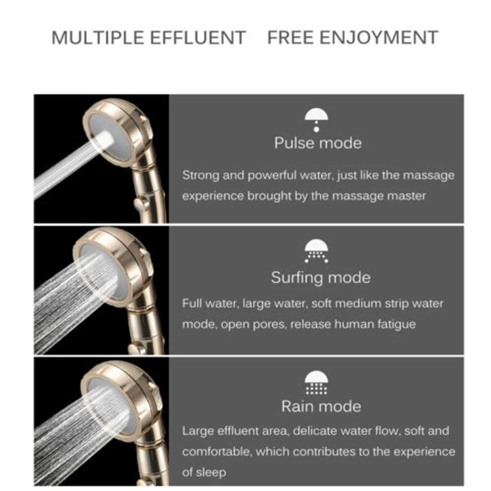 3 Modes High Pressure Bathroom Shower Head Handheld Water Saving Hand Filter Sprayer bathroom accessory | Дом и сад
