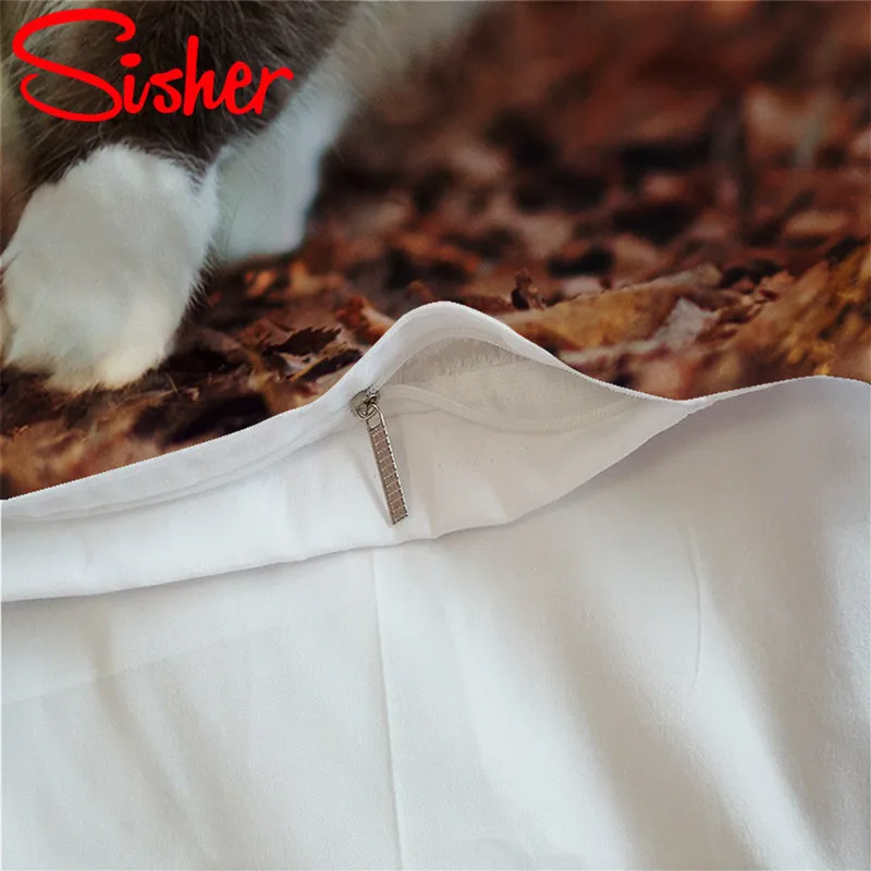 Sisher 3D кошка печатных одеяла и постельные принадлежности наборы пододеяльник собака постельное белье Комплект Один Размер Твин двойной полный королева король без простыни