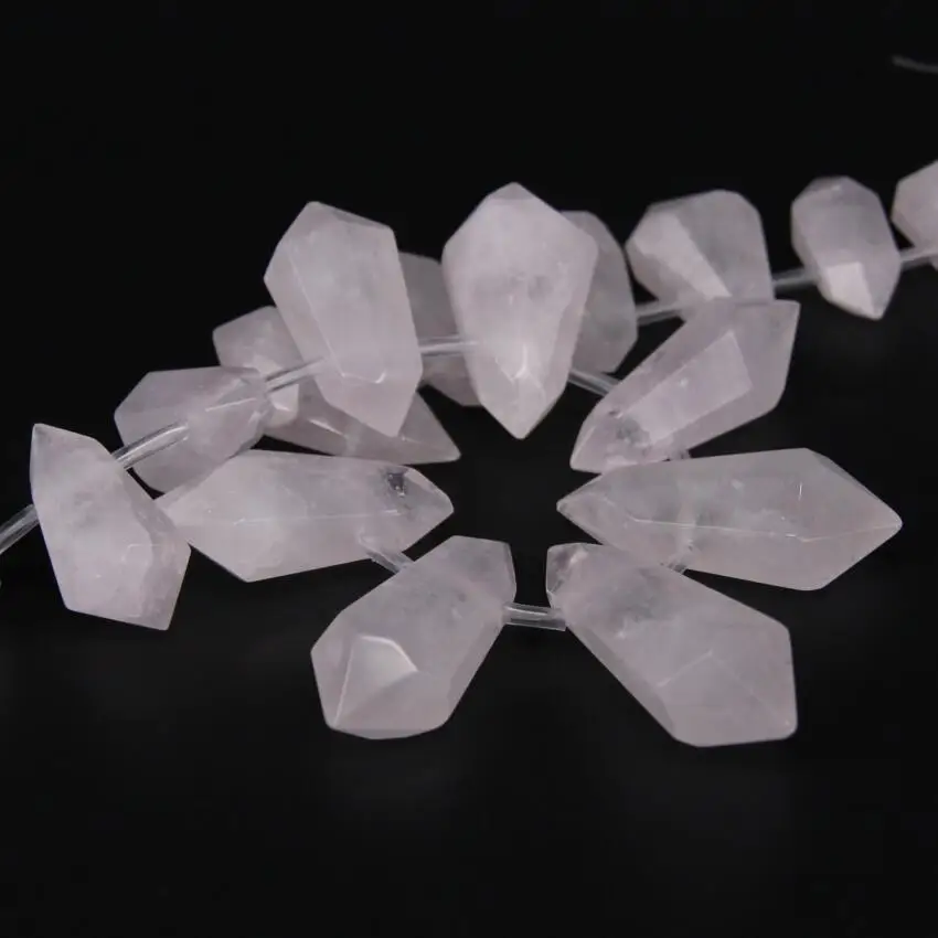 Большие бусины из натурального белого кварца с отверстием сверху 15 5 Дюймов