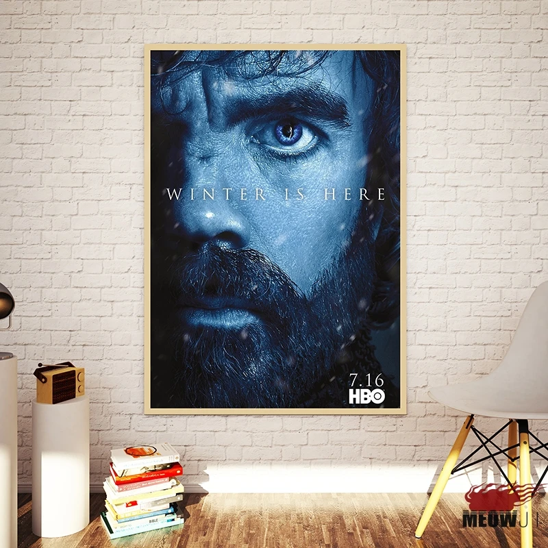 Posters Wall Art Printed Canvas Painting For Room Game of Thrones Map 7 Kingdoms Decoration Decor Picture | Дом и сад