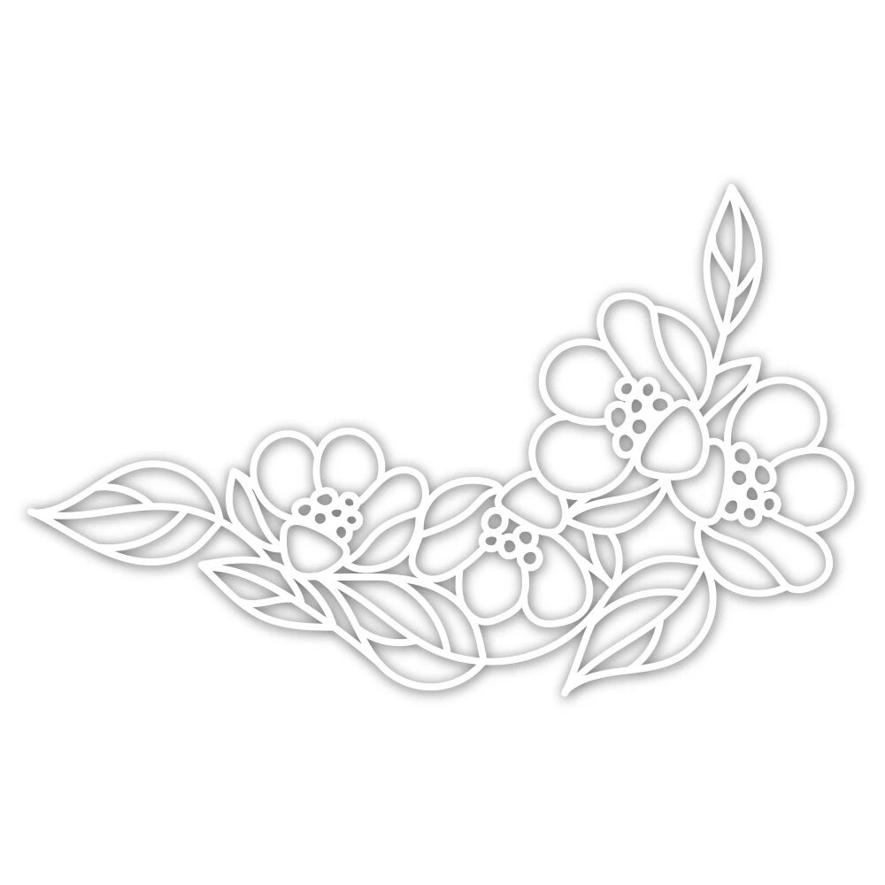Flower С днем рождения металлические режущие штампы трафареты для поделок Скрапбукинг Подарочная бумажная карта декоративное ремесло тиснение высечки Новинка - Цвет: Flower