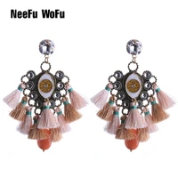 neefu wofu 2020 big earrings metal earring bohemia tassel earrings crystal large long brinco ear oorbellen christmas gift
