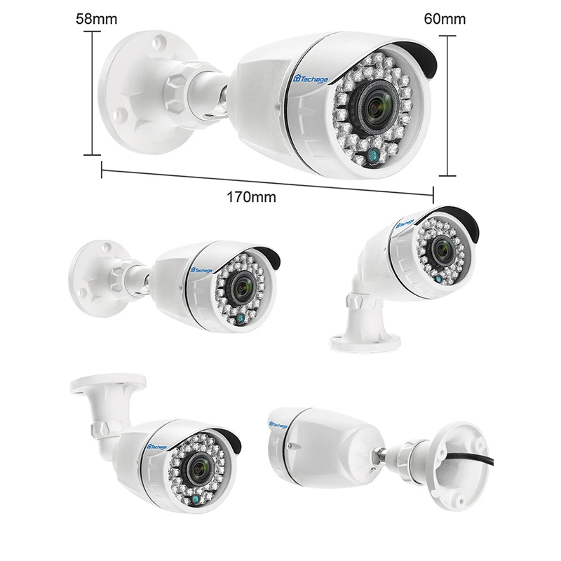 Techage CCTV камера системы 4CH 1080P 2MP AHD камера безопасности DVR комплект IP66 водонепроницаемый комплект наружного домашнего видеонаблюдения 1 ТБ HDD