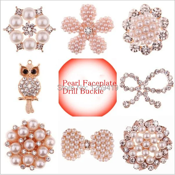 30 шт. модные имитирующие Стразы с жемчугом и плоской задней частью пуговицы