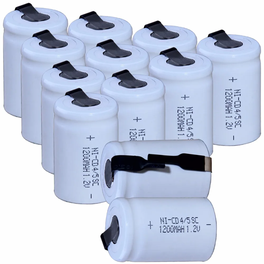 12 шт. 4/5SC 1200 мАч 1.2 В аккумулятор nicd аккумуляторная Batteria электрическая отвертка