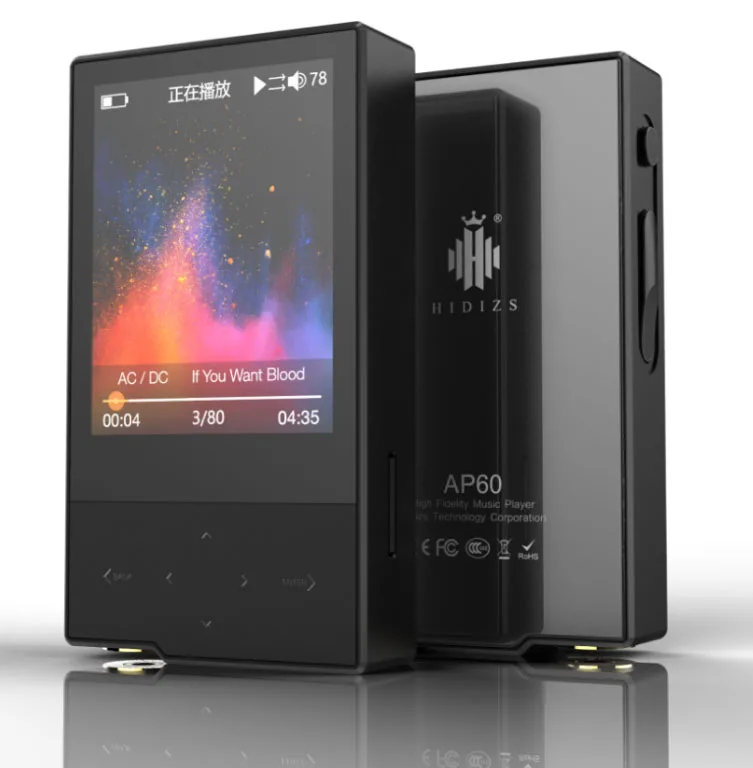 Черный Hidyzs AP60 новая версия AP60II HiFi портативный Bluetooth 4,0 Apt-x DSD USB DAC FLAC MP3 музыкальный плеер AKM4452VN MAX97220A AP60 II - Цвет: Черный